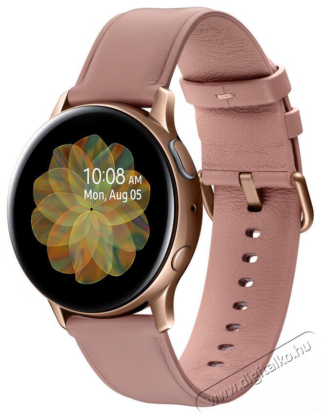 SAMSUNG SM-R830NSDA Watch Active2 okosóra acél váz, bőr szíj - arany Mobil / Kommunikáció / Smart - Okos eszköz - Okosóra - 360027