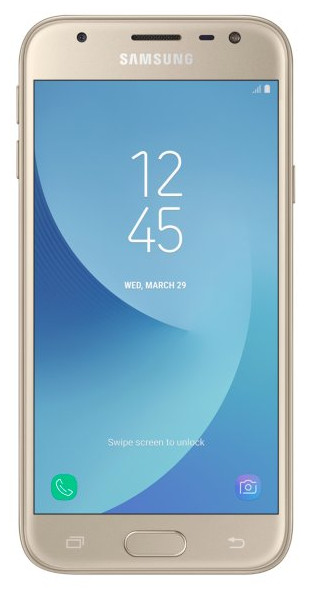 SAMSUNG Galaxy J3 (2017) 16GB SS (SM-J330F) okostelefon - arany Mobil / Kommunikáció / Smart - Okostelefon - Android - 334911