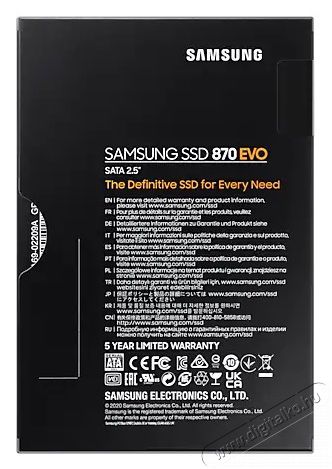 SAMSUNG 1000GB SATA3 2,5 870 EVO (MZ-77E1T0B/EU) SSD Egyéb - Nem forgalmazzuk ! - 369771