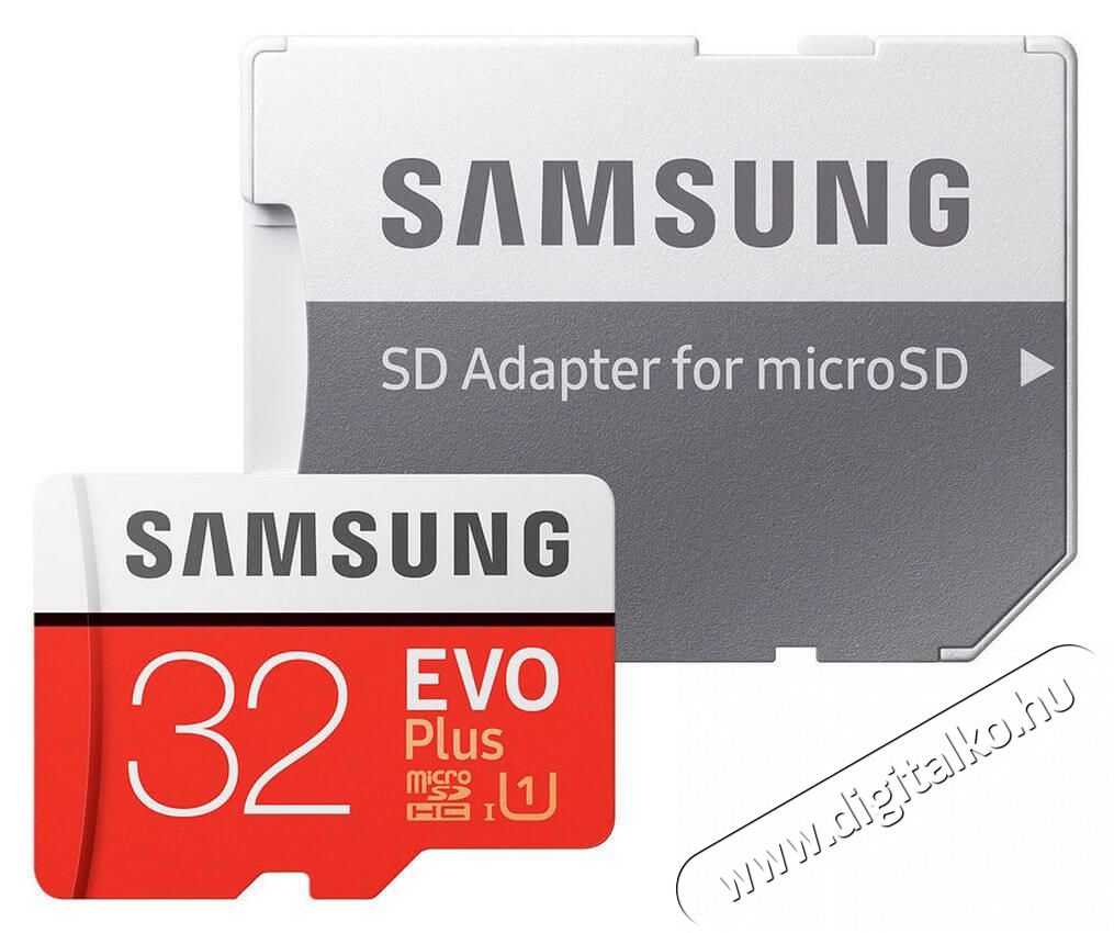 SAMSUNG 32GB micro SD EVO Plus memória kártya adapterrel Memória kártya / Pendrive - MicroSD / MicroSDHC kártya - 338777