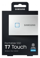 SAMSUNG 500GB USB 3.2 (MU-PC500S/WW) ujjlenyomatolvasós T7 Touch külső SSD - ezüst Egyéb - Nem forgalmazzuk ! - 369828