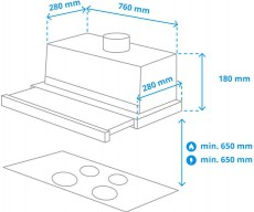 SAMSUNG NK36M1030IS/UR teleszkópos páraelszívó Konyhai termékek - Páraelszívó - Beépíthető / kihúzható - 358121