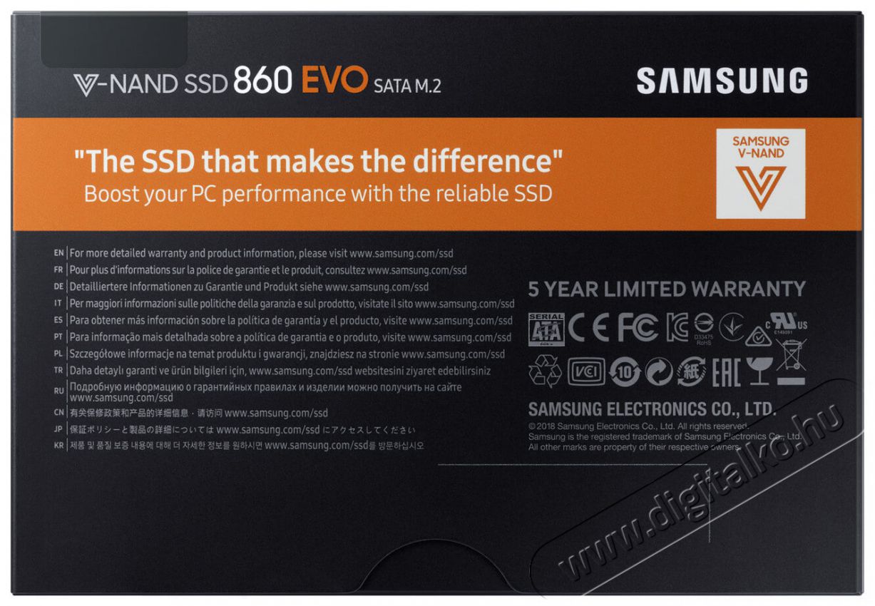 SAMSUNG 860 EVO 250GB M.2 SATA (MZ-N6E250BW) SSD Egyéb - Nem forgalmazzuk ! - 334101