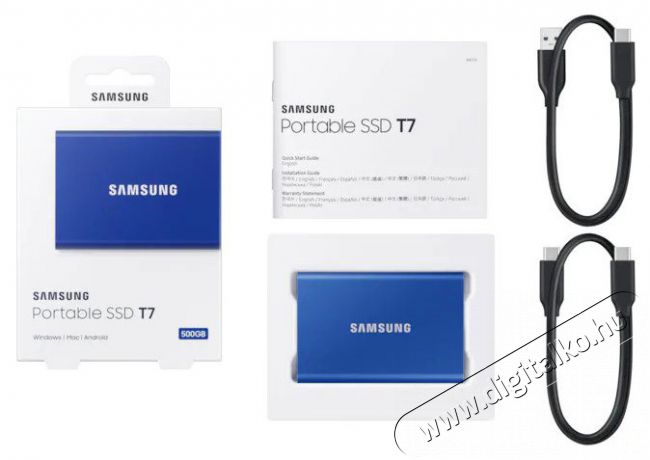 SAMSUNG 500GB USB 3.2 (MU-PC500H/WW) T7 külső SSD - kék Egyéb - Nem forgalmazzuk ! - 369825