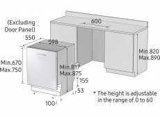 SAMSUNG DW60M6040BB/EO Beépíthető mosogatógép Konyhai termékek - Mosogatógép - Normál (60cm) beépíthető mosogatógép - 353388