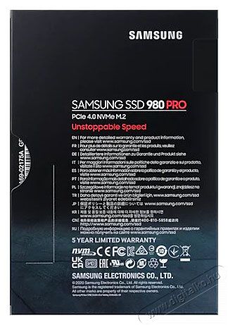 SAMSUNG 500GB NVMe 1.3c M.2 2280 980 PRO (MZ-V8P500BW) SSD Egyéb - Nem forgalmazzuk ! - 369823