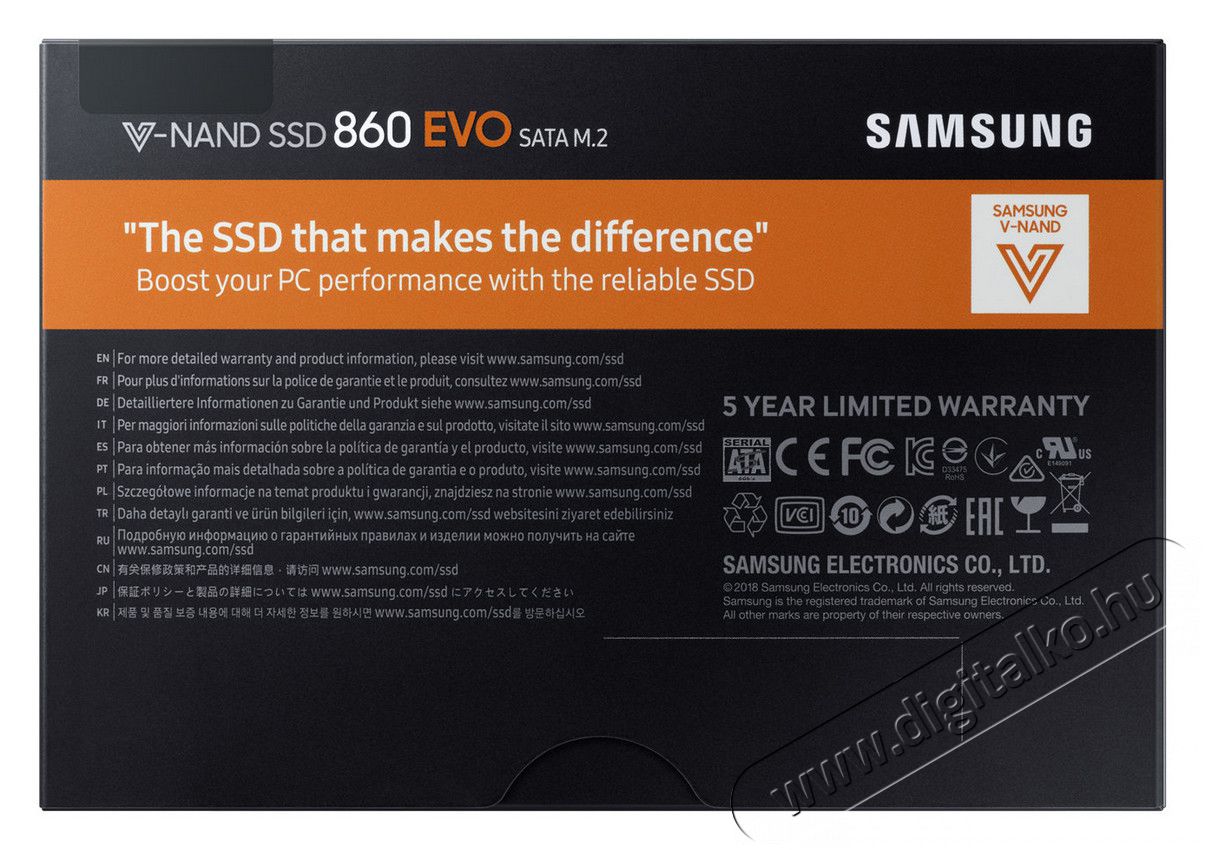 SAMSUNG 860 EVO M.2 500GB (MZ-N6E500BW) SSD Egyéb - Nem forgalmazzuk ! - 334111