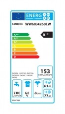 SAMSUNG WW60J4260LW1LE elöltöltős mosógép Háztartás / Otthon / Kültér - Mosógép / szárítógép - Elöltöltős keskeny (45cm-ig) mosógép - 339137