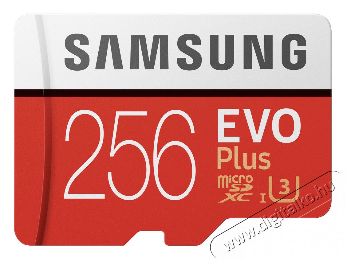 SAMSUNG 256GB microSD EVO Plus SDXC Class10 (MB-MC256GA/EU) memóriakártya + adapter Memória kártya / Pendrive - MicroSD / MicroSDHC kártya - 338776