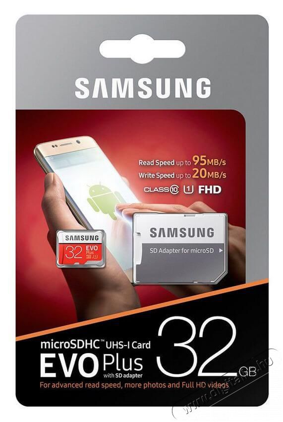 SAMSUNG 32GB micro SD EVO Plus memória kártya adapterrel Memória kártya / Pendrive - MicroSD / MicroSDHC kártya - 338777