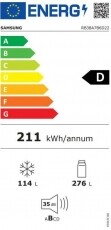 SAMSUNG RB38A7B6D22/EF alulfagyasztós hűtőszekrény Konyhai termékek - Hűtő, fagyasztó (szabadonálló) - Alulfagyasztós kombinált hűtő - 371290