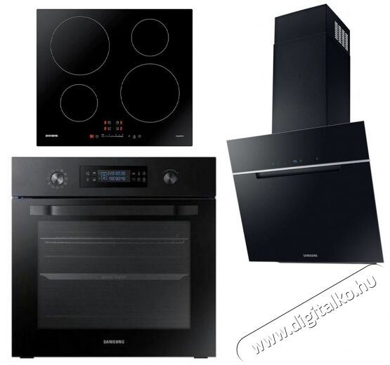 SAMSUNG NZ64F3NM1AB/UR + NV66M3535BB/EO + NK24M7070VB/UR Konyhai termékek - Sütő-főzőlap, tűzhely (beépíthető) - Sütő-főzőlap szett (beépíthető) - 371270