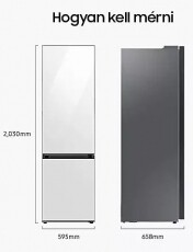 SAMSUNG RB38A6B1DCE/EF alulfagyasztós hűtőszekrény - bézs Konyhai termékek - Hűtő, fagyasztó (szabadonálló) - Alulfagyasztós kombinált hűtő - 371216