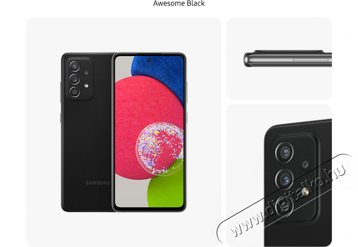 SAMSUNG Galaxy A52s 5G kártyafüggetlen mobiltelefon SM-A528B 128GB 6GB - fekete Egyéb - Nem forgalmazzuk ! - 374482