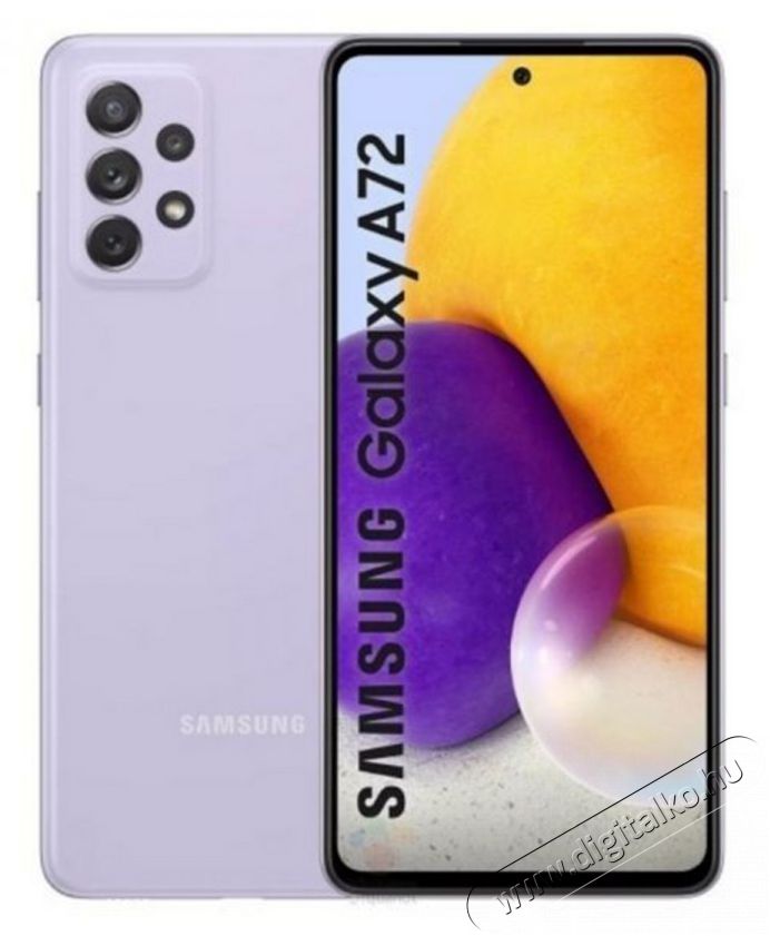 SAMSUNG SM-A725FLVDEUE Galaxy A72 6,7 LTE 6/128GB Dual SIM vil&aacute;gos lila okostelefon &Uacute;jdons&aacute;gok - Legfrissebb term&eacute;kek - 372224