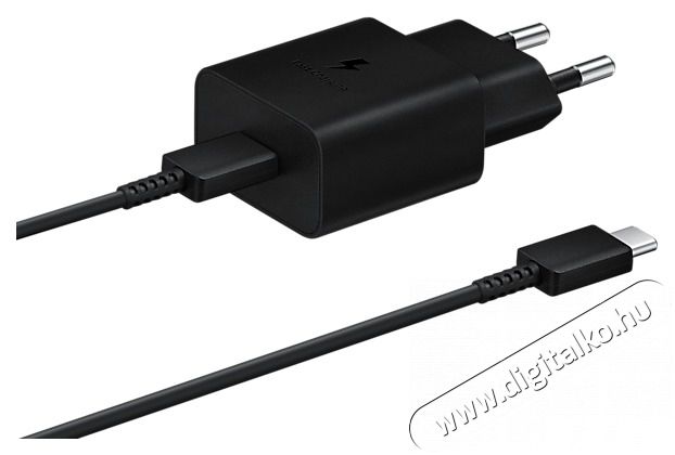 SAMSUNG EP-T1510XBEGEU 15W Type-C fekete hálózati töltő Mobil / Kommunikáció / Smart - Mobiltelefon kiegészítő / tok - Hálózati-, autós töltő - 399891