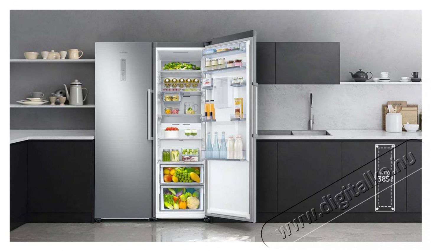 SAMSUNG RR39M7565B1/EF egyajt&oacute;s hűtőszekr&eacute;ny Konyhai term&eacute;kek - Hűtő, fagyaszt&oacute; (szabadon&aacute;ll&oacute;) - Fagyaszt&oacute; n&eacute;lk&uuml;li hűtő - 410288