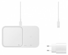 SAMSUNG EP-P5400BWEGEU fehér dupla vezeték nélküli töltőpad Mobil / Kommunikáció / Smart - Mobiltelefon kiegészítő / tok - Kábel / átalakító - 430740