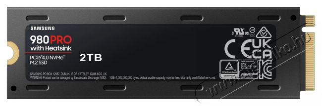 SAMSUNG 2000GB NVMe 1.3c M.2 2280 980 PRO Heat-Sink SSD Iroda és számítástechnika - Notebook kiegészítő - SSD beépítő keret - 431135