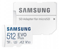 SAMSUNG 512GB SD micro EVO Plus (SDXC Class10) (MB-MC512KA/EU) memória kártya adapterrel Memória kártya / Pendrive - MicroSD / MicroSDHC kártya - 438634