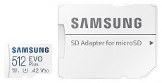 SAMSUNG 512GB SD micro EVO Plus (SDXC Class10) (MB-MC512KA/EU) memória kártya adapterrel Memória kártya / Pendrive - MicroSD / MicroSDHC kártya - 438634