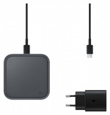 SAMSUNG EP-P2400BBEGEU fekete vezeték nélküli töltőpad Akkuk és töltők - Li-ion akkumulátor és töltő (gyári) - Töltő / hálózati adapter - 440353