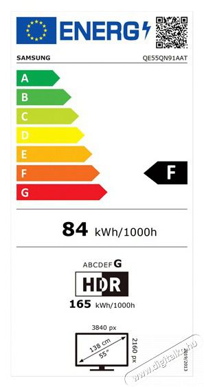 SAMSUNG 55" QE55QN91AATXXH 4K UHD NEO Smart QLED TV Telev&iacute;zi&oacute;k - LED telev&iacute;zi&oacute; - UHD 4K felbont&aacute;s&uacute; - 462627