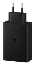 SAMSUNG EP-T6530NBEGEU 65W PD 2xUSB C/USB A fekete hálózati gyorstöltő adapter Mobil / Kommunikáció / Smart - Mobiltelefon kiegészítő / tok - Hálózati-, autós töltő - 477261