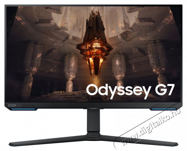 SAMSUNG Gaming 144Hz IPS monitor 28 G70B, 3840x2160, 16:9, 300cd/m2, 1ms, 2xHDMI/DP/2xUSB/LAN/WiFi/BT, Pivot, hangszóró Iroda és számítástechnika - Monitor - Monitor - 484236