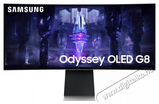 SAMSUNG Ívelt Gaming&Smart OLED monitor 34 G85SB, 3440x1440, 21:9, 250cd/m2, 0.1ms, Mini-DP/Micro HDMI/USB-C/WiFi/BT Iroda és számítástechnika - Monitor - Monitor - 483938