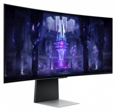 SAMSUNG Ívelt Gaming&Smart OLED monitor 34 G85SB, 3440x1440, 21:9, 250cd/m2, 0.1ms, Mini-DP/Micro HDMI/USB-C/WiFi/BT Iroda és számítástechnika - Monitor - Monitor - 483938