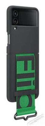 SAMSUNG Galaxy Z Flip4 fekete szilikon tok sz&iacute;jjal Mobil / Kommunik&aacute;ci&oacute; / Smart - Mobiltelefon kieg&eacute;sz&iacute;tő / tok - Tok / h&aacute;tlap - 453499