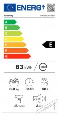 SAMSUNG WW80AG6S28ATS6 keskeny elöltöltős mosógép Háztartás / Otthon / Kültér - Mosógép / szárítógép - Elöltöltős keskeny (45cm-ig) mosógép - 491213