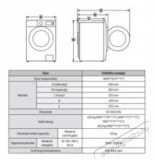 SAMSUNG WW90TA046TE/LE elöltöltős mosógép Háztartás / Otthon / Kültér - Mosógép / szárítógép - Elöltöltős normál (60cm-ig) mosógép - 364435