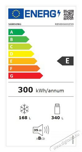 SAMSUNG RB50DG601ES9EO HŰTŐ ALULFAGYASZT&Oacute;S Konyhai term&eacute;kek - Hűtő, fagyaszt&oacute; (szabadon&aacute;ll&oacute;) - Alulfagyaszt&oacute;s kombin&aacute;lt hűtő - 502897