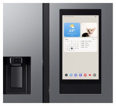 SAMSUNG RS90F66BETEO Side-by-Side hűtőszekrény Family Hubbal 614 L, matt metál Konyhai termékek - Hűtő, fagyasztó (szabadonálló) - Amerikai típusú Side By Side hűtő - 505311