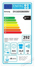 SAMSUNG DV16DG8600BVU4 Szárítógép hibrid hőszivattyús technológiával 16kg, fekete Háztartás / Otthon / Kültér - Mosógép / szárítógép - Szárítógép - 507530