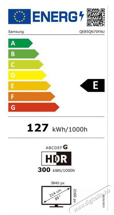 SAMSUNG QE85QN70FAUXXH 216cm-es Neo QLED 4K Vision AI Smart TV Telev&iacute;zi&oacute;k - LED telev&iacute;zi&oacute; - UHD 4K felbont&aacute;s&uacute; - 506159