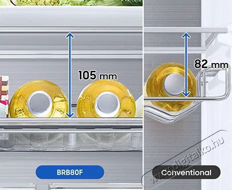 SAMSUNG BRB70F30BES0EO Konyhai term&eacute;kek - Hűtő, fagyaszt&oacute; (be&eacute;p&iacute;thető) - Alulfagyaszt&oacute;s kombin&aacute;lt hűtő - 509293