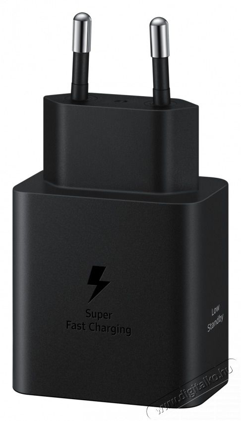 SAMSUNG EP-T4511XBE Super Fast 45W Type-C fekete hálózati töltő + Type-C adat- és töltőkábel Mobil / Kommunikáció / Smart - Mobiltelefon kiegészítő / tok - Hálózati-, autós töltő - 514830