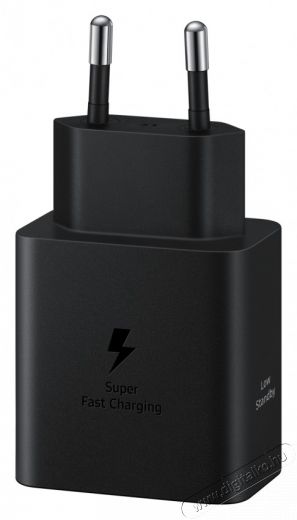 SAMSUNG EP-T4511XBE Super Fast 45W Type-C fekete hálózati töltő + Type-C adat- és töltőkábel Mobil / Kommunikáció / Smart - Mobiltelefon kiegészítő / tok - Hálózati-, autós töltő - 514830