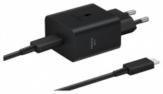 SAMSUNG EP-T4511XBE Super Fast 45W Type-C fekete hálózati töltő + Type-C adat- és töltőkábel Mobil / Kommunikáció / Smart - Mobiltelefon kiegészítő / tok - Hálózati-, autós töltő - 514830
