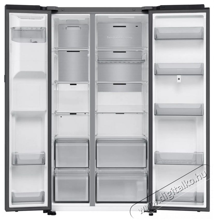SAMSUNG RS90F66BEFEO Konyhai term&eacute;kek - Hűtő, fagyaszt&oacute; (szabadon&aacute;ll&oacute;) - Amerikai t&iacute;pus&uacute; Side By Side hűtő - 515780