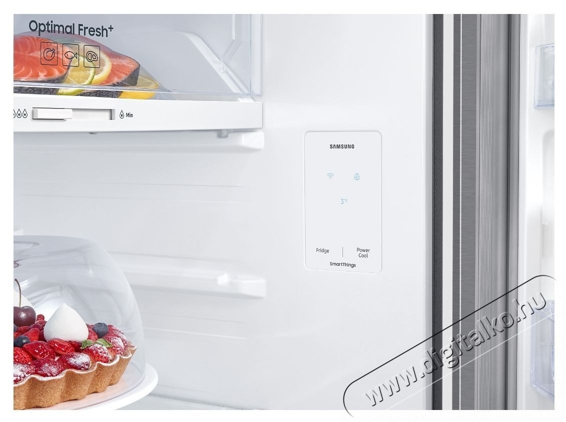 SAMSUNG RT35CG5644S9EO Kombin&aacute;lt hűtőszekr&eacute;ny, 348 l, No Frost, All Around Cooling, Optimal Fresh+, WiFi SmartThings, Digit&aacute;lis Inverter, E energiaoszt&aacute;ly, M 171 cm, Inox Konyhai term&eacute;kek - Hűtő, fagyaszt&oacute; (be&eacute;p&iacute;thető) - Fel&uuml;lfagyaszt&oacute;s kombin&aacute;lt hűtő - 535685