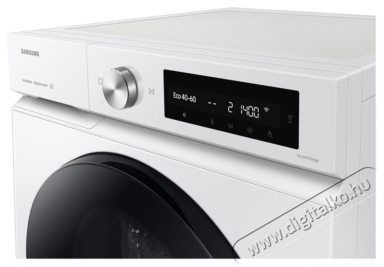 SAMSUNG Bespoke AI WW90DB7U34GWU4 Mos&oacute;g&eacute;p, 9 kg, 1400 ford./perc, A energiaoszt&aacute;ly, AI Ecobubble, Quick Bubble 39 perc, AI Control, Feh&eacute;r H&aacute;ztart&aacute;s / Otthon / K&uuml;lt&eacute;r - Mos&oacute;g&eacute;p / sz&aacute;r&iacute;t&oacute;g&eacute;p - El&ouml;lt&ouml;ltős norm&aacute;l (60cm-ig) mos&oacute;g&eacute;p - 537281