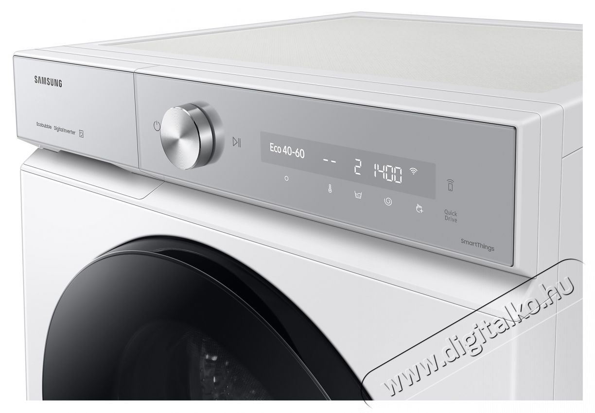 SAMSUNG WW11DB8B95GHU4 El&ouml;lt&ouml;ltős mos&oacute;g&eacute;p, 11 kg, 1400 ford./perc, A energiaoszt&aacute;ly, AI Wash, AI Ecobubble, automatikus adagol&aacute;s, feh&eacute;r H&aacute;ztart&aacute;s / Otthon / K&uuml;lt&eacute;r - Mos&oacute;g&eacute;p / sz&aacute;r&iacute;t&oacute;g&eacute;p - El&ouml;lt&ouml;ltős norm&aacute;l (60cm-ig) mos&oacute;g&eacute;p - 537277