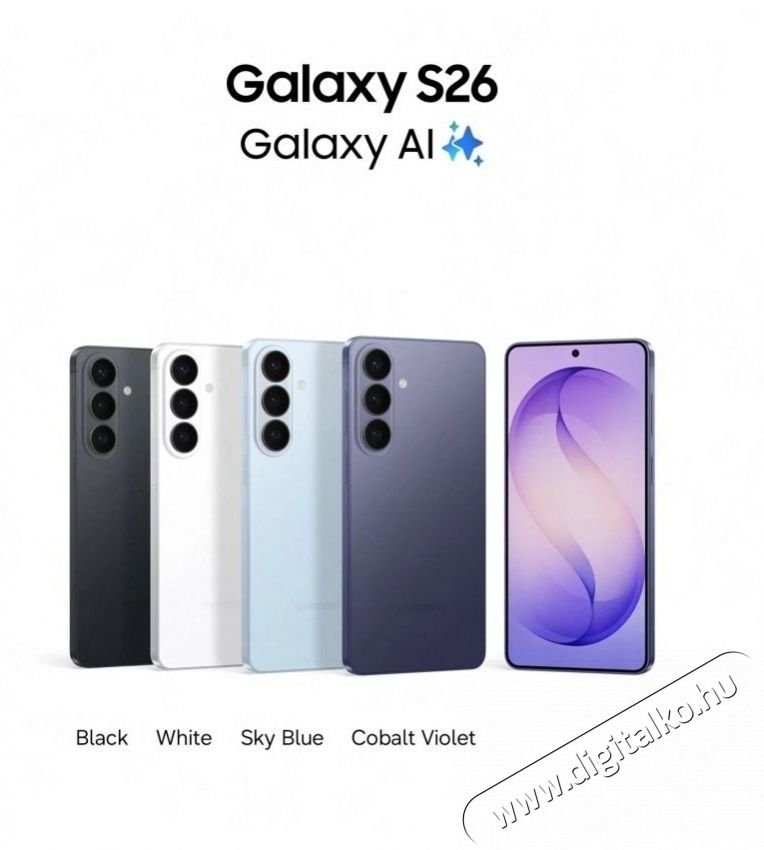 SAMSUNG Galaxy S26 12GB/256GB &Eacute;gk&eacute;k Mobil / Kommunik&aacute;ci&oacute; / Smart - Okostelefon - Android - 537982