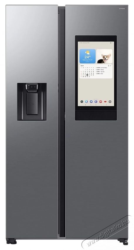 SAMSUNG RS90F66BETEO Side-by-Side hűtőszekr&eacute;ny Family Hubbal 614 L, matt met&aacute;l Konyhai term&eacute;kek - Hűtő, fagyaszt&oacute; (szabadon&aacute;ll&oacute;) - Amerikai t&iacute;pus&uacute; Side By Side hűtő - 505311