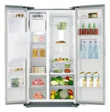 SAMSUNG RS7557BHCSP hűtőszekrény Konyhai termékek - Hűtő, fagyasztó (szabadonálló) - Amerikai típusú Side By Side hűtő - 299340