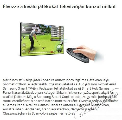 SAMSUNG UE48H6400AW Telev&iacute;zi&oacute;k - LED telev&iacute;zi&oacute; - 1080p Full HD felbont&aacute;s&uacute; - 277604